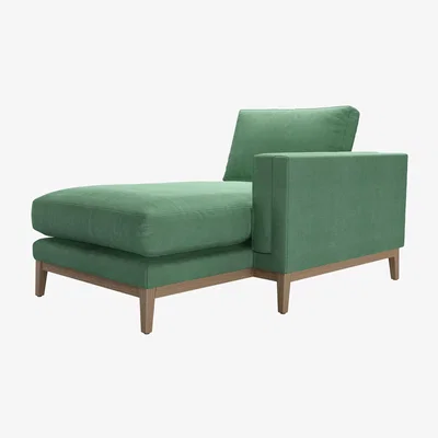Sofa.com Costello RHF Chaise Armchair in Celadon Easy Cotton