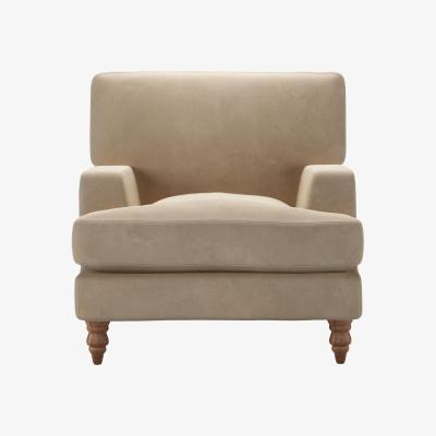 Sofa.com Isla Armchair in Fawn Aquaclean Clever Velvet