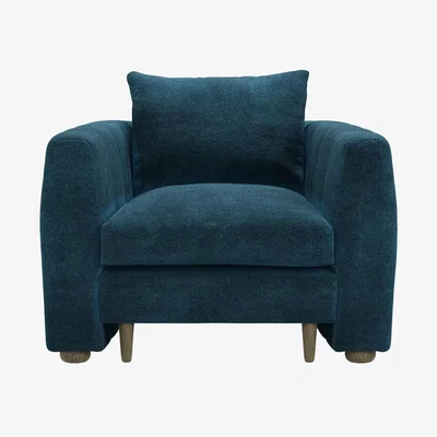 Sofa.com Tiffany Slim Armchair in Mineral Mist Speckled Chenille
