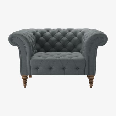 Sofa.com Oscar Button Seat Loveseat in Burnham Norfolk Cotton - sofa.com