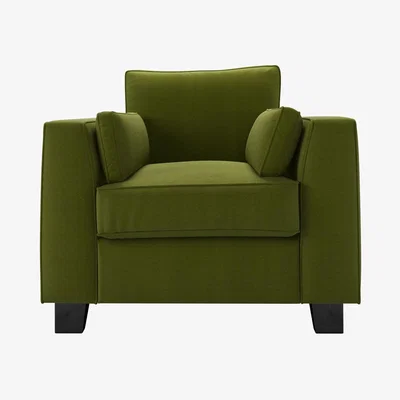 Sofa.com Bowie Armchair in Vine Leaf Organic Smart Cotton