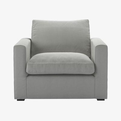 Sofa.com Long Island Slim Small Armchair in Wishing Well Organic Smart Cotton