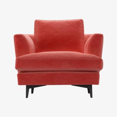 Sofa.com Lars Armchair in Dusty Rose Cotton Matt Velvet