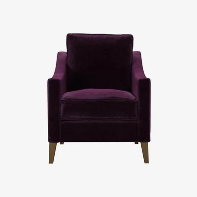 Sofa.com Perfectly Pristine Iggy Armchair in Plum Smart Velvet - sofa.com