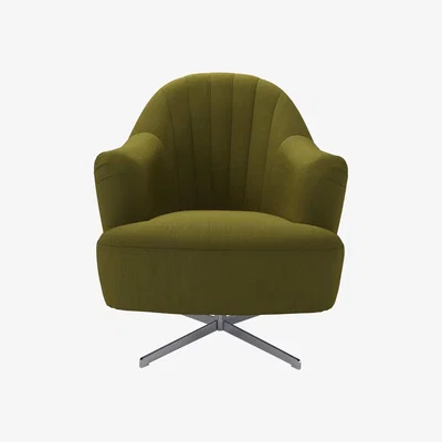 Sofa.com Ariel Armchair in Royal Fern Brushed Linen Cotton - sofa.com