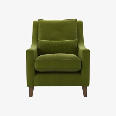 Sofa.com High Back Iggy Armchair in Vine Leaf Organic Smart Cotton