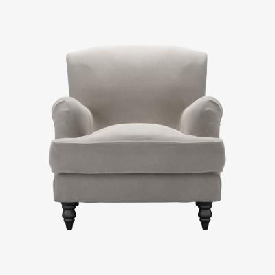 Sofa.com Snowdrop Armchair in Nimbus Aquaclean Clever Velvet