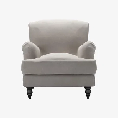 Sofa.com Snowdrop Armchair in Nimbus Aquaclean Clever Velvet