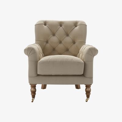 Sofa.com Poppy Armchair in Pennine Stone Organic Smart Cotton