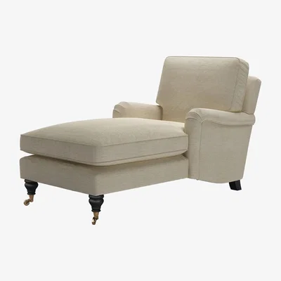 Sofa.com Bluebell Chaise Armchair in Pampas Hygge Smart Linen