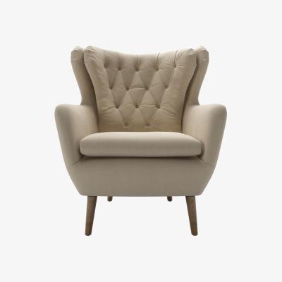 Sofa.com Ernest Swivel Armchair in Pennine Stone Organic Smart Cotton