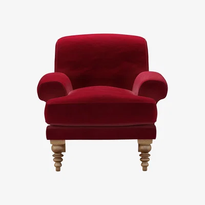 Sofa.com Saturday Armchair in Malbec Cotton Matt Velvet