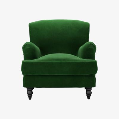 Sofa.com Snowdrop Armchair in Putting Green Aquaclean Clever Velvet
