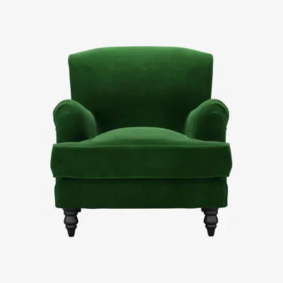 Sofa.com Snowdrop Armchair in Putting Green Aquaclean Clever Velvet