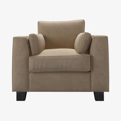 Sofa.com Bowie Armchair in Fawn Aquaclean Clever Velvet