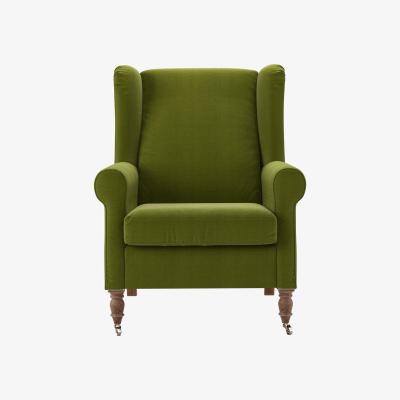 Sofa.com Duke Armchair in Vine Leaf Organic Smart Cotton