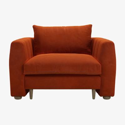 Sofa.com Tiffany Armchair in Brick Aquaclean Clever Velvet