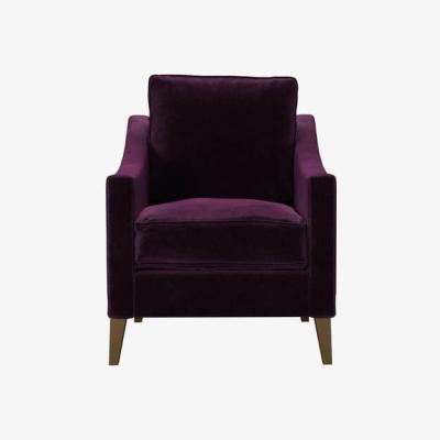 Sofa.com Nearly New Iggy Armchair in Plum Smart Velvet - sofa.com