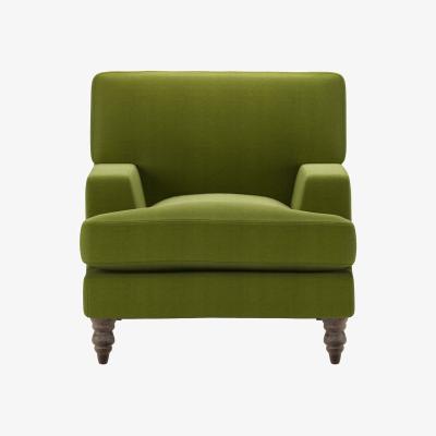 Sofa.com Isla Small Armchair in Vine Leaf Organic Smart Cotton