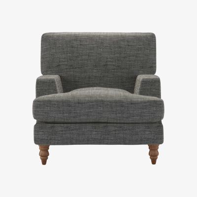 Sofa.com Isla Armchair in Liquorice Baylee Multi-Tone Viscose Linen