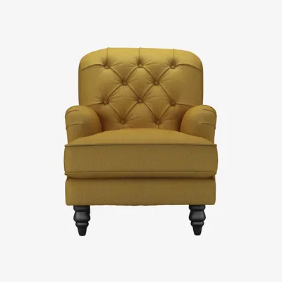 Sofa.com Snowdrop Button Back Small Armchair in Solstice Heathland Weave - sofa.com