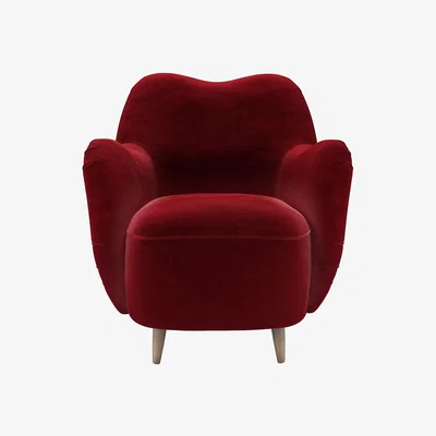 Sofa.com Ginger Armchair in Claret Cotton Matt Velvet - sofa.com
