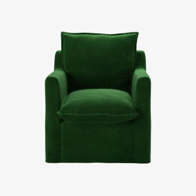Sofa.com Anders Armchair in Putting Green Aquaclean Clever Velvet