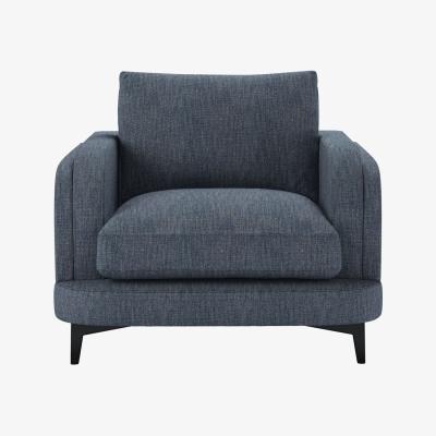 Sofa.com Boston Curved Arm Armchair in Azure Florence Textured Weave
