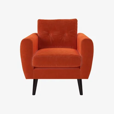 Sofa.com Jack Armchair in Burnt Orange Velvet