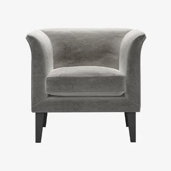 Sofa.com Fingal Armchair in Squirrel Cotton Matt Velvet - sofa.com