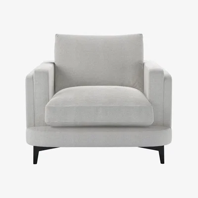 Sofa.com Boston Squared Arm Armchair in Pumice House Basket Weave - sofa.com