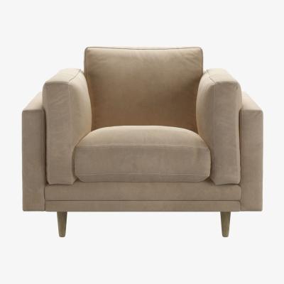 Sofa.com Marco Armchair in Fawn Aquaclean Clever Velvet