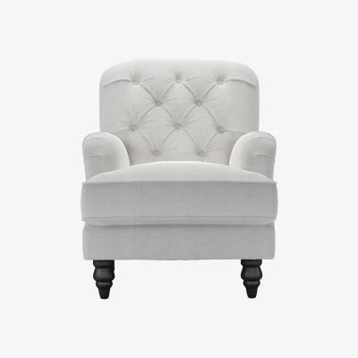 Sofa.com Snowdrop Button Back Small Armchair in Harbour Aquaclean Clever Velvet