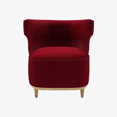 Sofa.com Edie Armchair in Malbec Cotton Matt Velvet