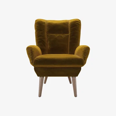 Sofa.com Ellora Armchair in Nefertiti Gold Cotton Matt Velvet