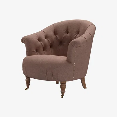 Sofa.com Bertie Armchair in Pinot Noir Norfolk Cotton - sofa.com
