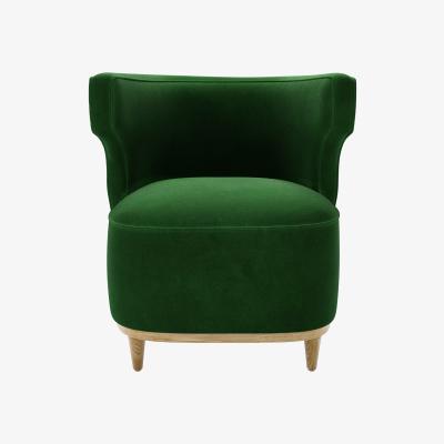 Sofa.com Edie Armchair in Putting Green Aquaclean Clever Velvet