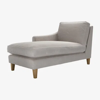 Sofa.com Iggy LHF Chaise Armchair in Nimbus Aquaclean Clever Velvet