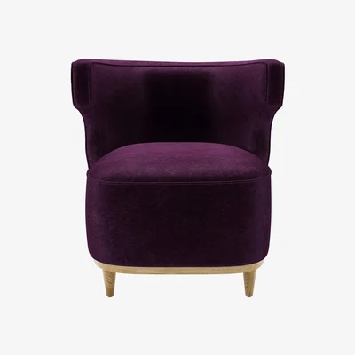 Sofa.com Edie Armchair in Plum Smart Velvet - sofa.com