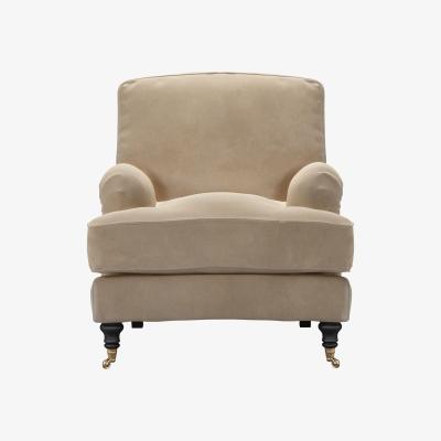Sofa.com Bluebell Armchair in Fawn Aquaclean Clever Velvet
