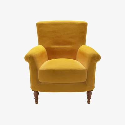 Sofa.com Alderney Armchair in Butterscotch Cotton Matt Velvet - sofa.com
