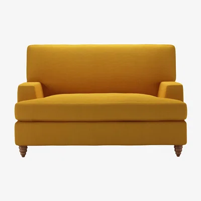 Sofa.com Isla Loveseat Sofabed in Mango Brushed Linen Cotton - sofa.com