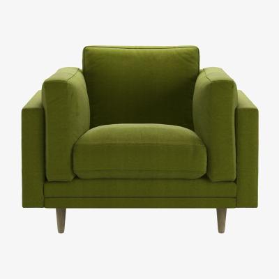 Sofa.com Marco Armchair in Vine Leaf Organic Smart Cotton