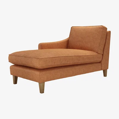 Sofa.com Iggy LHF Chaise Armchair in Terracotta Florence Textured Weave