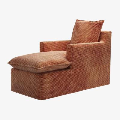Sofa.com Anders Chaise Armchair in Pomegranate Bubble Velvet