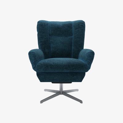 Sofa.com Ellora Swivel Armchair in Mineral Mist Speckled Chenille