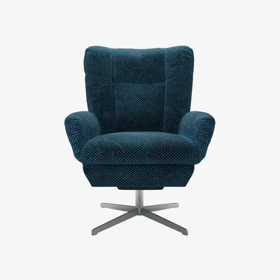 Sofa.com Ellora Swivel Armchair in Mineral Mist Speckled Chenille
