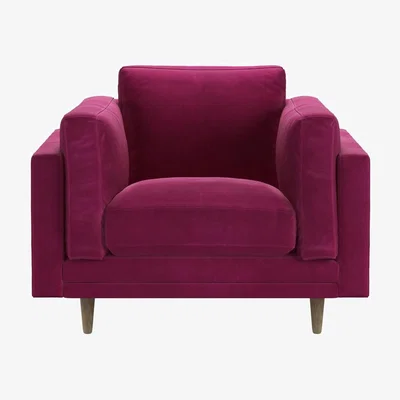 Sofa.com Marco Armchair in Persian Rose Smart Velvet