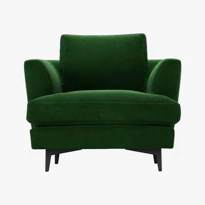 Sofa.com Lars Armchair in Putting Green Aquaclean Clever Velvet