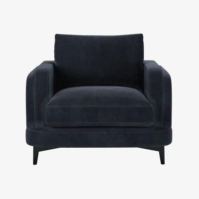 Sofa.com Boston Curved Arm Armchair in Mercury Cashmere Velvet